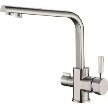 Смеситель для кухни ZorG Steel Hammer с подключением фильтра, сатин (SH 909 SATIN)