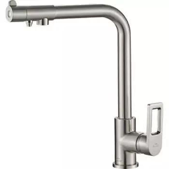 Смеситель для кухни ZorG Steel Hammer SH 572 SATIN с подключением фильтра, сатин