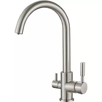 Смеситель для кухни ZorG Steel Hammer SH 713 SATIN с подключением фильтра, сатин