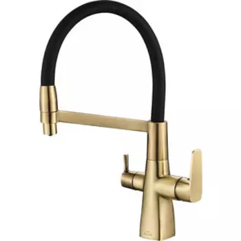 Смеситель для кухни ZorG Steel Hammer SH 818-6 BRONZE с подключением фильтра, бронза