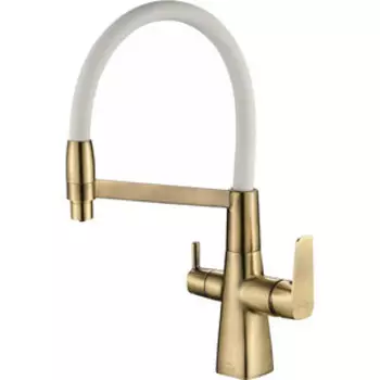 Смеситель для кухни ZorG Steel Hammer SH 818-8 BRONZE с подключением фильтра, бронза