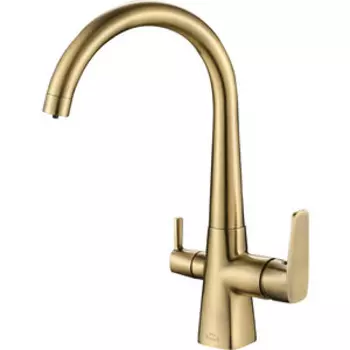 Смеситель для кухни ZorG Steel Hammer SH 819 BRONZE с подключением фильтра, бронза