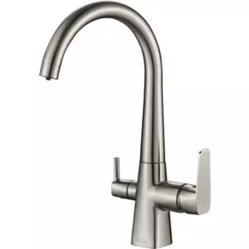 Смеситель для кухни ZorG Steel Hammer SH 819 SATIN с подключением фильтра, сатин