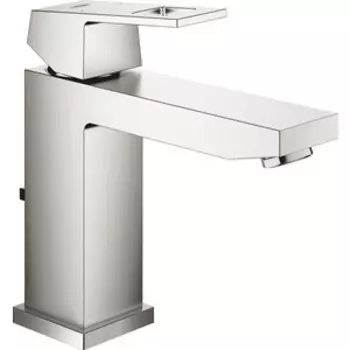 Смеситель для раковины Grohe Eurocube с донным клапаном, суперсталь (23445DC0)