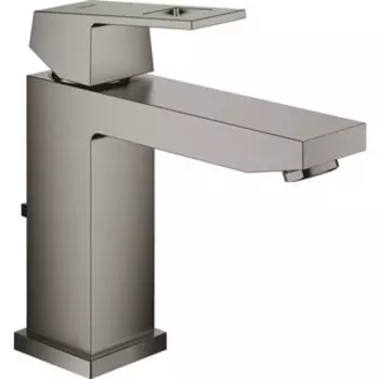 Смеситель для раковины Grohe Eurocube с донным клапаном, темный графит матовый (23445AL0)