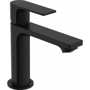 Смеситель для раковины Hansgrohe Rebris E с донным клапаном, матовый черный (72557670)