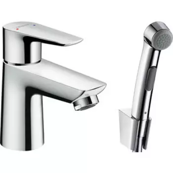 Смеситель для раковины Hansgrohe Talis E с гигиеническим душем и донным клапаном Push-Open, хром (71729000)