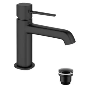 Смеситель для раковины Orange Karl с донным клапаном, черный (M05-021b, LM8500BL)