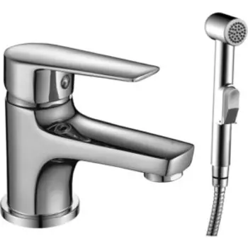 Смеситель для раковины Rossinka Silvermix с гигиенической лейкой, хром (S35-15)