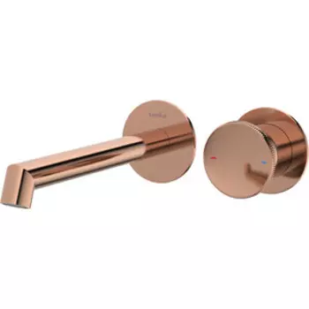 Смеситель для раковины Teska Arte встраиваемый, розовое золото (E5509)