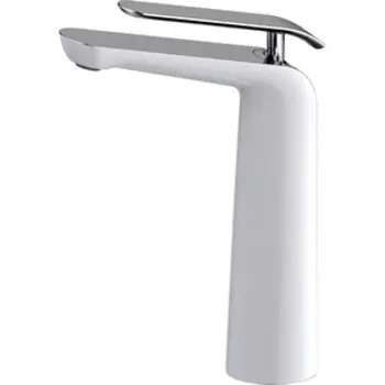 Смеситель для раковины Timo Olivia высокий, хром/белый (3211/00-16F)