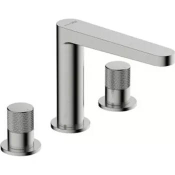 Смеситель для раковины Wasserkraft Tauber на 3 отверстия, никель (6435)