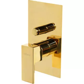 Смеситель для ванны Cezares Unika на 2 выхода, золото (UNIKA-VDIM-03/24)