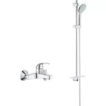 Смеситель для ванны Grohe BauCurve с душевым гарнитуром, хром (23599000, 27267001)
