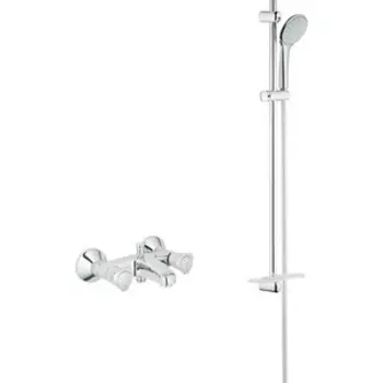 Смеситель для ванны Grohe Costa L с душевым гарнитуром, хром (25450001, 27267001)