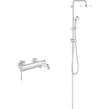 Смеситель для ванны Grohe Essence с душевым гарнитуром, хром (33624001, 27394002)