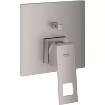 Смеситель для ванны Grohe Eurocube суперсталь, с механизмом (24062DC0, 35600000)