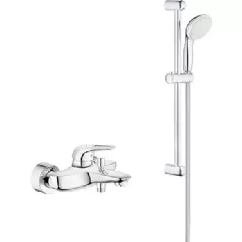 Смеситель для ванны Grohe Eurostyle New с душевым гарнитуром, хром (33591003, 27853001)