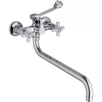 Смеситель для ванны Haiba HB18 универсальный, хром (HB2618)