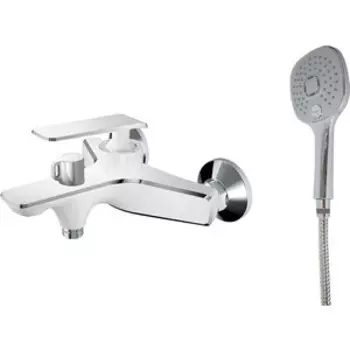 Смеситель для ванны Haiba HB548-8 белый/хром (HB60548-8)