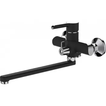 Смеситель для ванны Haiba HB805-7 универсальный, черный/хром (HB22805-7)