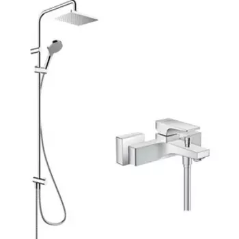 Смеситель для ванны Hansgrohe Metropol с душевым гарнитуром, хром (32540000, 26282000)