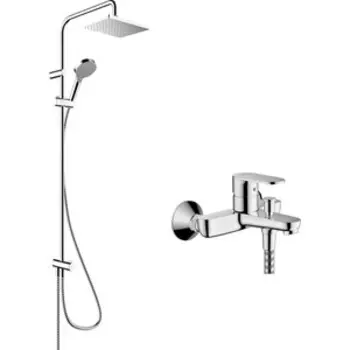 Смеситель для ванны Hansgrohe Vernis Blend с душевым гарнитуром, хром (71440000, 26282000)