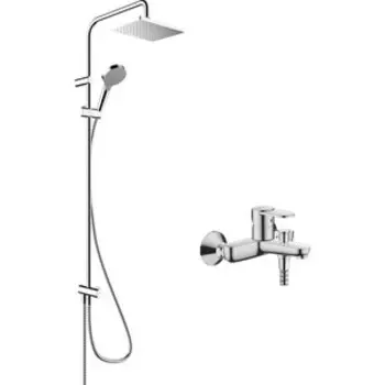 Смеситель для ванны Hansgrohe Vernis S с душевым гарнитуром, хром (71470000, 26282000)