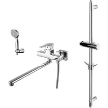 Смеситель для ванны Lemark Basis с душем, хром (LM3617C, LM8063C)