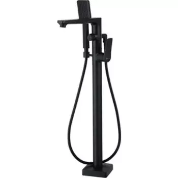 Смеситель для ванны Lemark Bronx напольный, черный (LM3744BL)