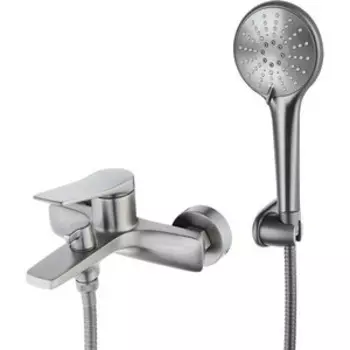 Смеситель для ванны Lemark Bronx с душем, графит (LM3714GM)