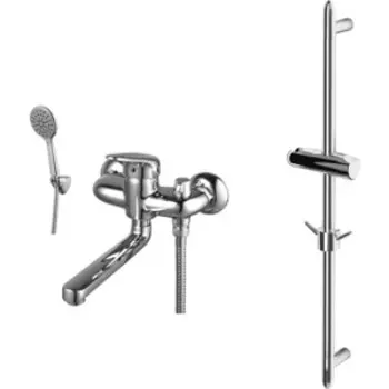 Смеситель для ванны Lemark Luna с душем, хром (LM4114C, LM8063C)