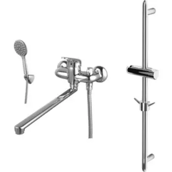 Смеситель для ванны Lemark Luna с душем, хром (LM4117C, LM8063C)