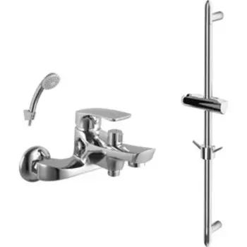 Смеситель для ванны Lemark Plus Shape с душем, хром (LM1712C, LM8063C)