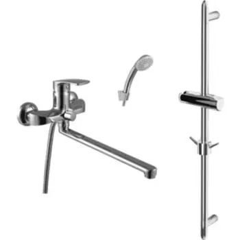 Смеситель для ванны Lemark Plus Shape с душем, хром (LM1751C, LM8063C)