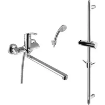 Смеситель для ванны Lemark Plus Strike с душем, хром (LM1151C, LM8063C)