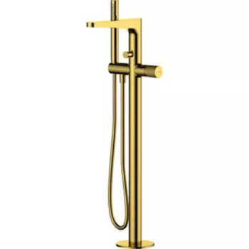 Смеситель для ванны Wasserkraft Sauer напольный, глянцевое золото (7121)