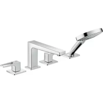 Смеситель на борт ванны Hansgrohe Metropol с механизмом, хром (74553000, 13244180)