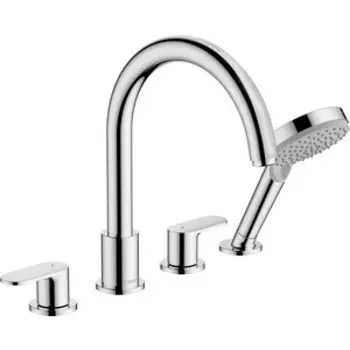 Смеситель на борт ванны Hansgrohe Vernis Blend с душем, хром (71456000, 13244180)