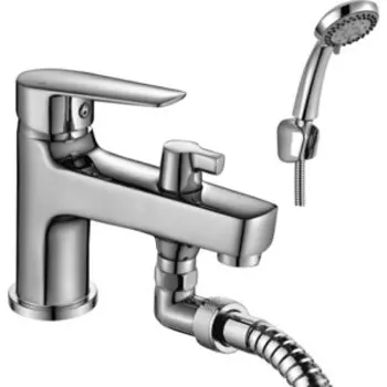 Смеситель на борт ванны Rossinka Silvermix на 1 отверстие, хром (S35-38)