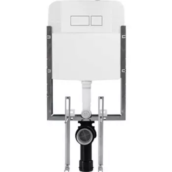 Смывной бачок BelBagno с клавишей белая глянцевая (BB020, BB042BL)