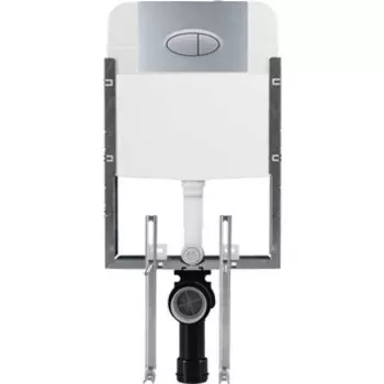 Смывной бачок BelBagno с клавишей матовый хром (BB020, BB050CR.MAT)