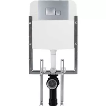 Смывной бачок BelBagno с клавишей матовый хром (BB020, BB070CR.MAT)