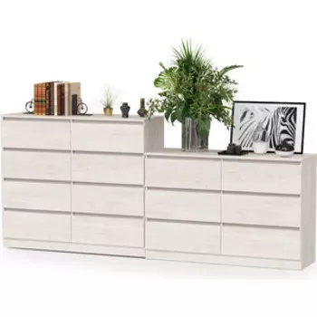 Спальня Моби Ника 13.317.01 Комод + 13.317.02 Комод, цвет ясень анкор светлый