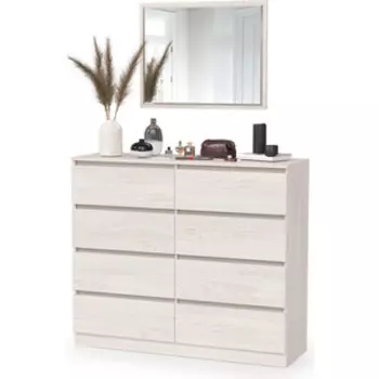 Спальня Моби Ника 13.317.02 Комод + 15.34 Зеркало, цвет ясень анкор светлый