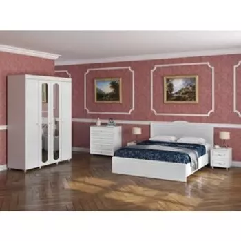 Спальня Олимп Афина-9 (АФ-9+АФ-6+АФ-26 2шт+АФ-60) Белое дерево