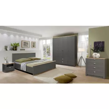 Спальня Олимп Прованс комплектация 1 (37.24-02 с ортопед. Осн.+37.12+37.16+37.16+37.01) Диамант серый, Дуб каньон (OLP0084)