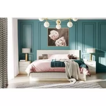 Спальня Сильва Оливия комплектация 3 (НМ 040.37+НМ 040.37+НМ 040.34) Белое дерево, Дуб Сонома (TSLV0094)