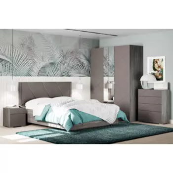 Спальня Сильва Summit комплектация 2 (НМ 040.64+НМ 011.44+НМ 013.61+НМ 013.61+НМ 040.71) Ясень анкор тёмный, графит софт'' (TSLV0088)