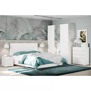 Спальня Сильва Summit комплектация 2 (НМ 040.64+НМ 011.44+НМ 013.61+НМ 013.61+НМ 040.71) Меренга, белый текстурный'' (TSLV0089)